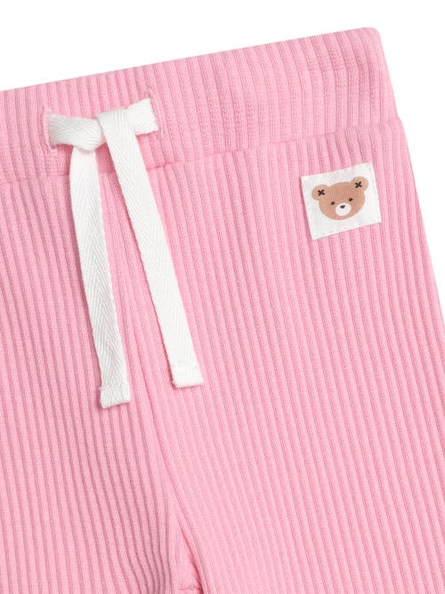 Huxbaby Pink Rib Leggings In Pink