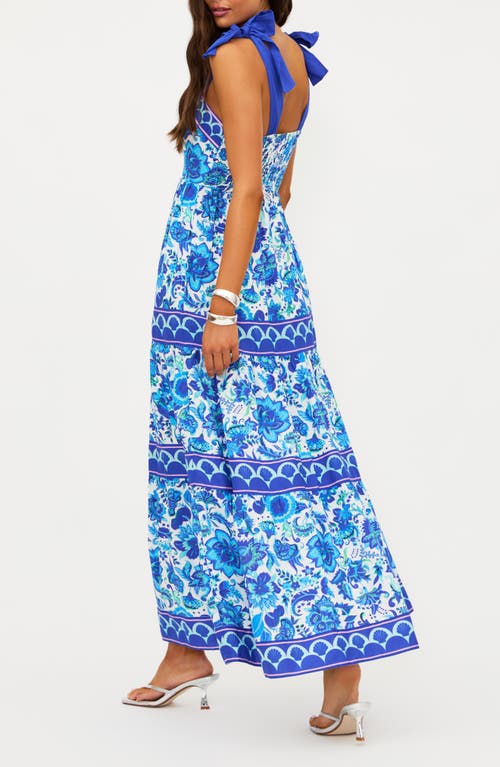 Beach Riot Charlotte Floral Tie Strap Cover-up Maxi Dress