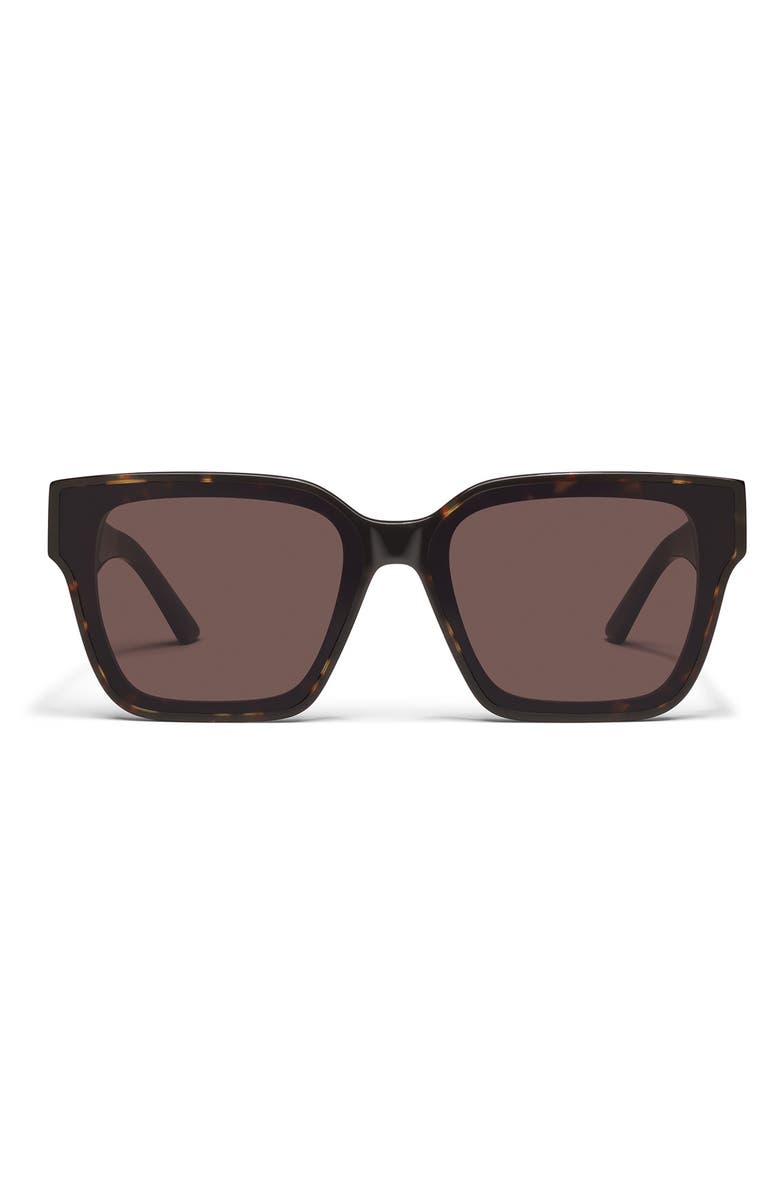 QUAY Drive In 66mm Square Sunglasses, Main, color, Dark Tort/ Brown