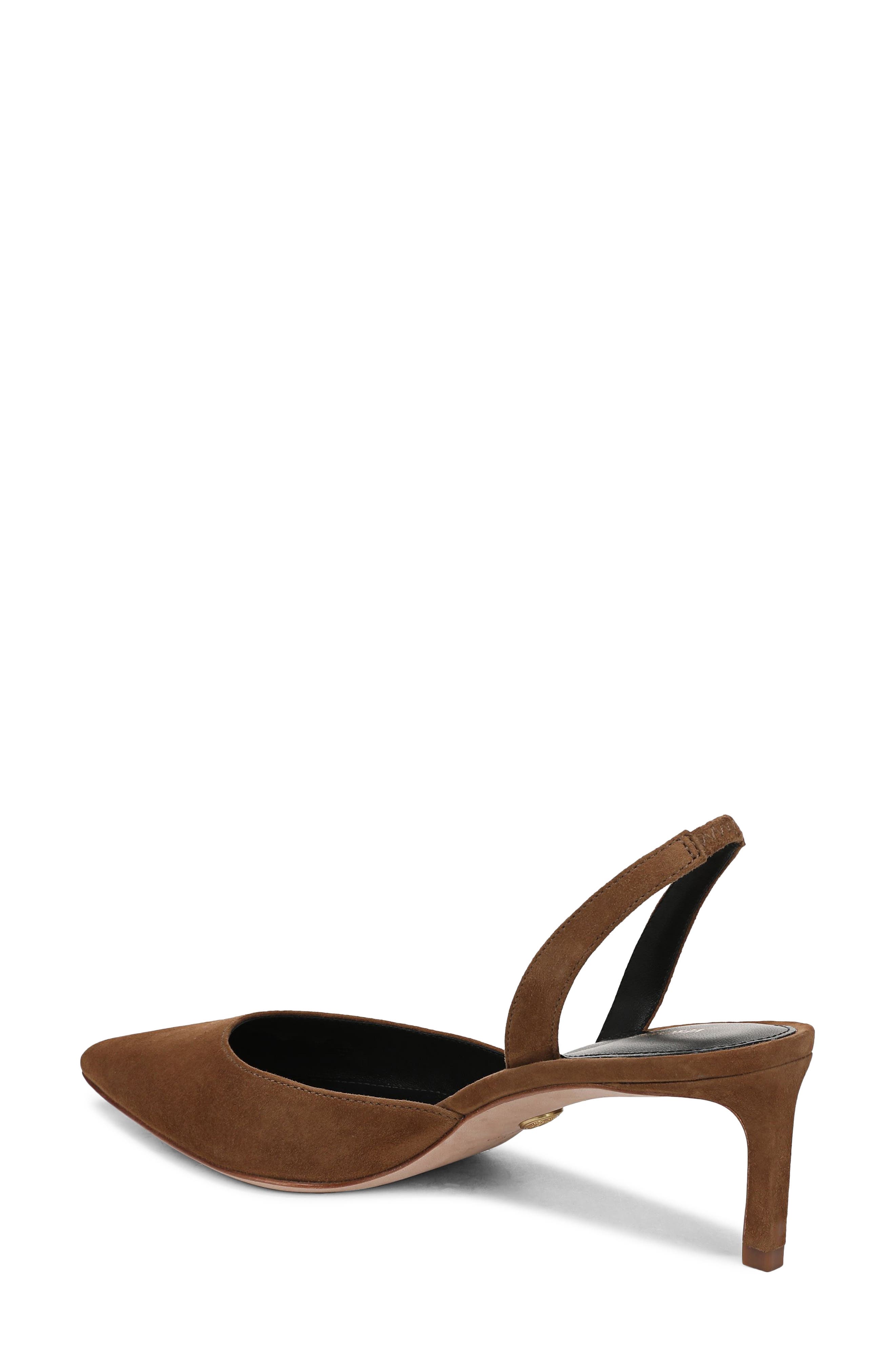Veronica Beard Caroline Slingback Pointed Toe Kitten Heel Pump, Alternate, color, Hazelwood