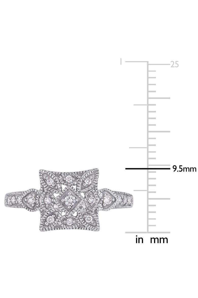 Diamond Vintage Ring 10k White Gold, Alternate, color, White Gold