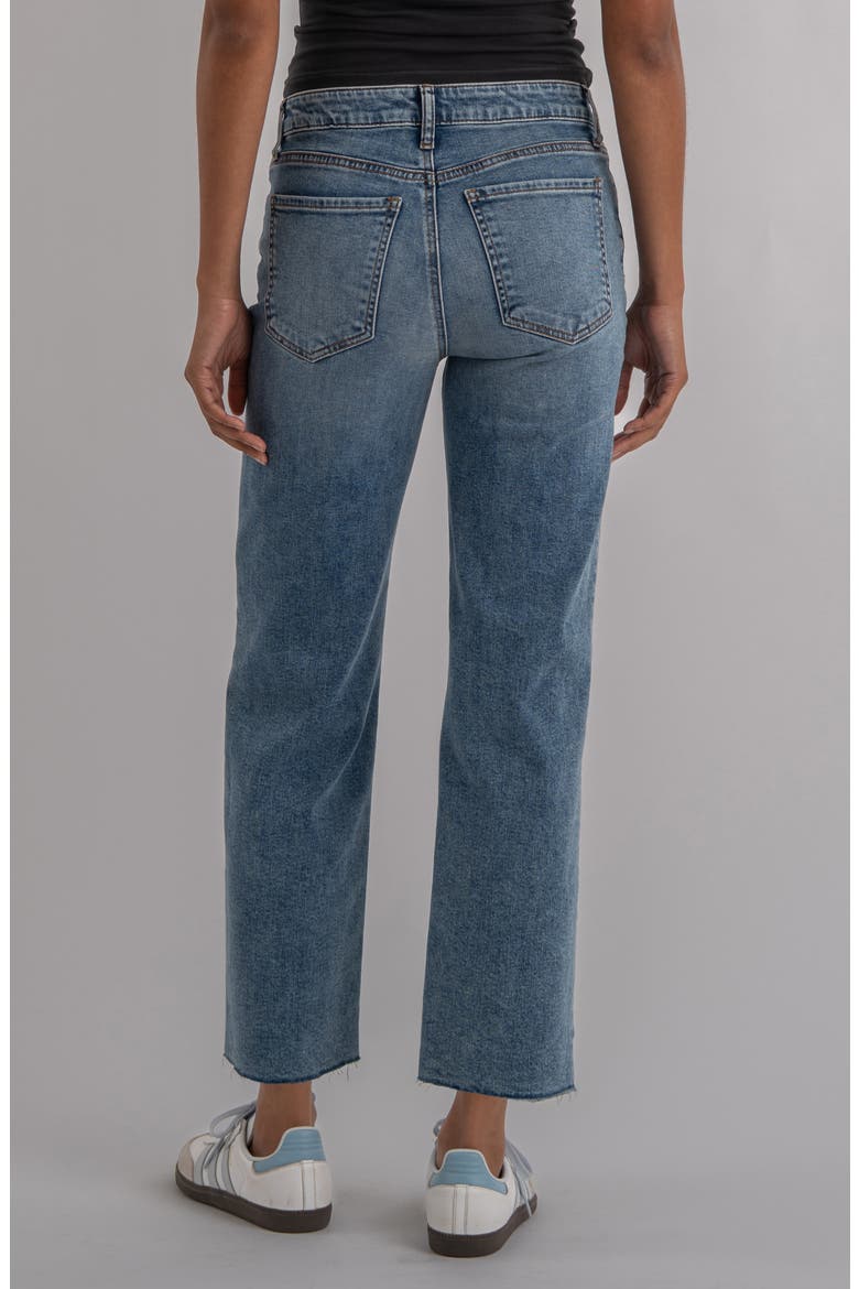Raw Hem High Waist Ankle Wide Leg Jeans, Alternate, color, STAR