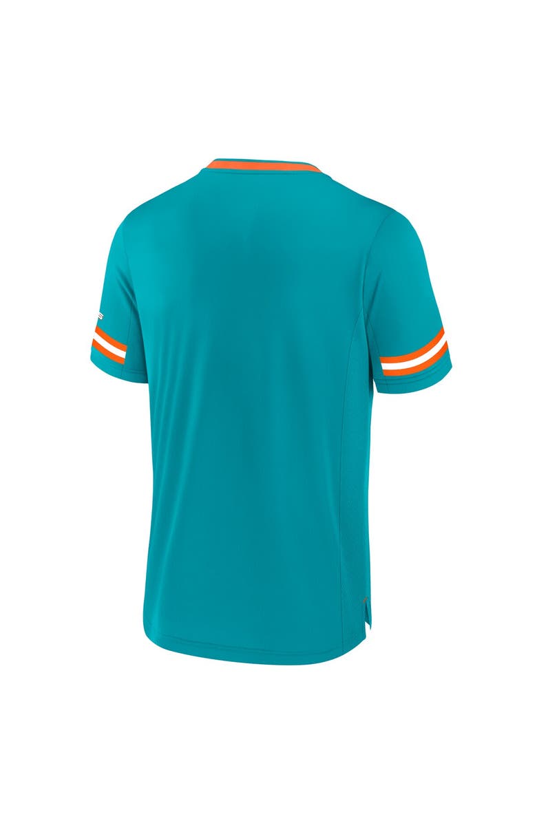 FANATICS Men's Fanatics Aqua Miami Dolphins Stripe Stacking T-Shirt, Alternate, color,