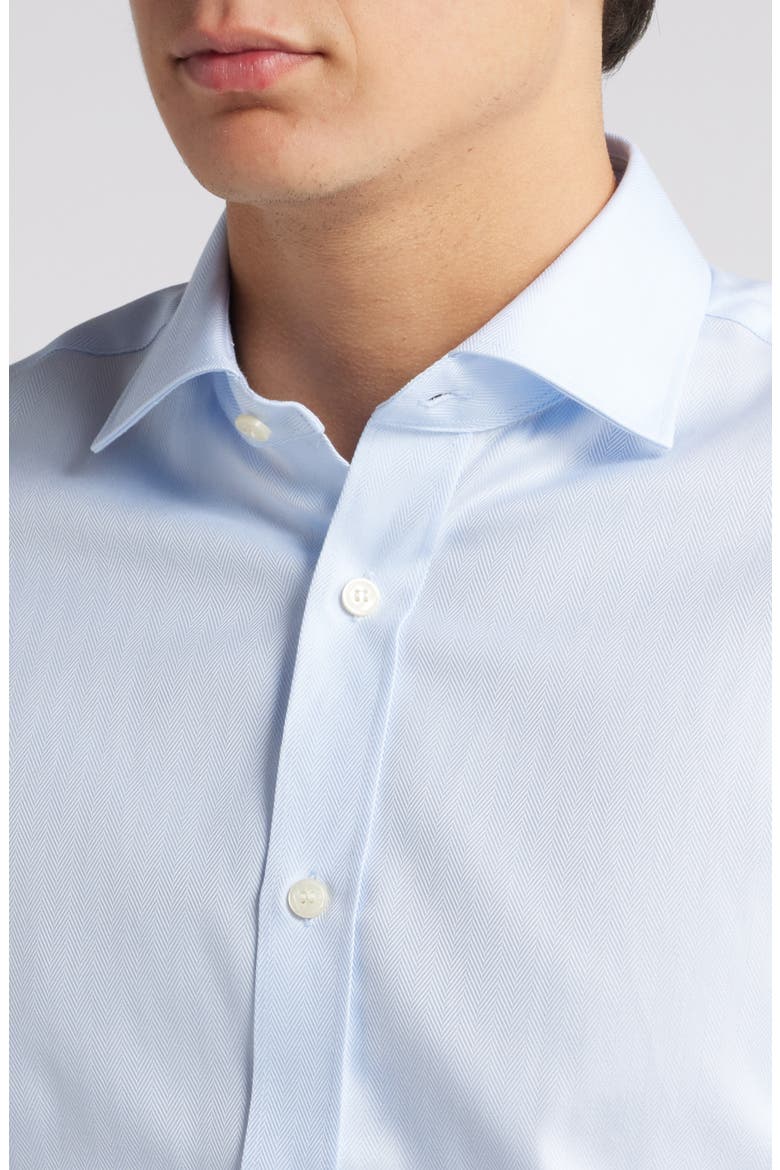 Adley Slim Fit Solid Dress Shirt, Alternate, color, LIGHT BLUE