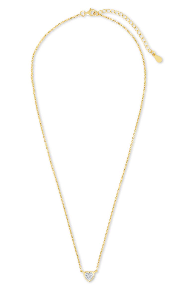 Heart Bezel Pendant Necklace, Alternate, color, GOLD