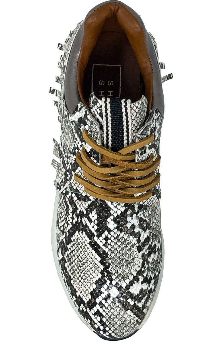 SHUSHOP Pepa Snake Embossed Sneaker, Alternate, color,