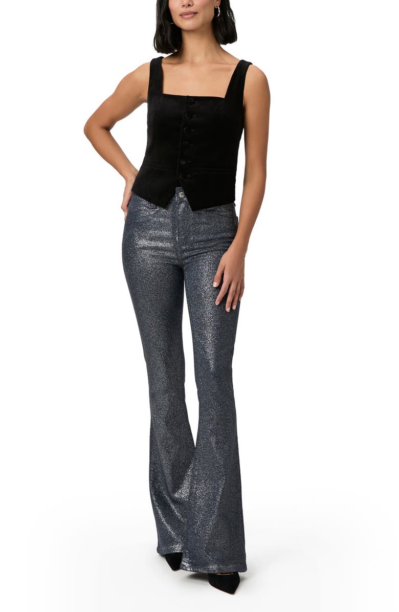 PAIGE Irene Button Front Top, Alternate, color, Black