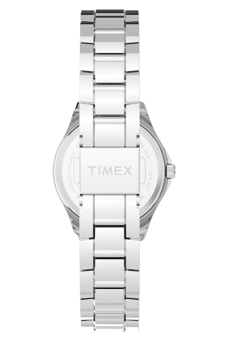 Trend Crystal Bezel Bracelet Watch, 30mm, Alternate, color, SILVER/ WHITE