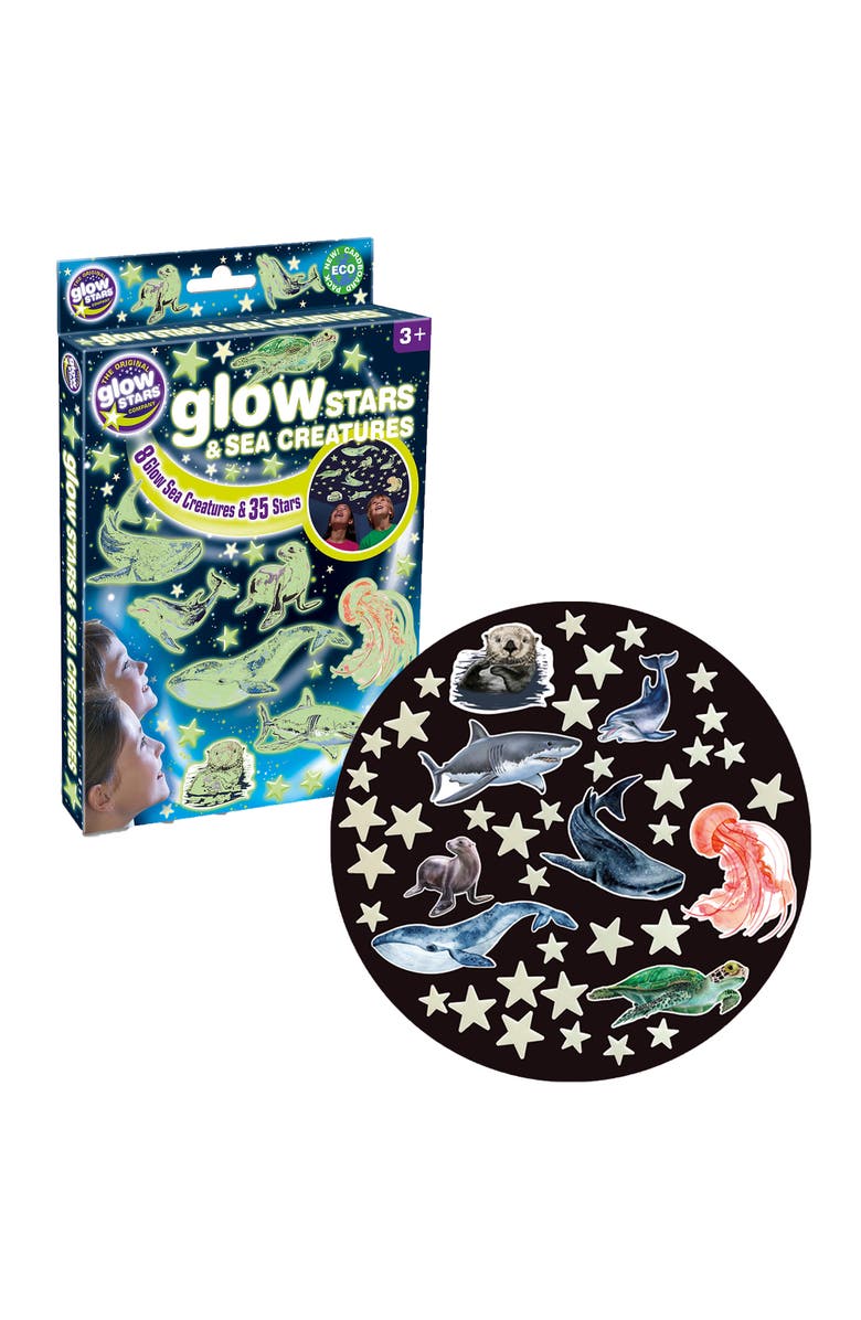 The Original Glow Stars Company Glow Stars & Sea Creatures ECO, Glow Wall Décor, Alternate, color, Multicolored