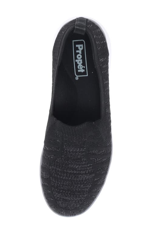 Propét Travelfit Slip-on Sneaker In Black/charcoal