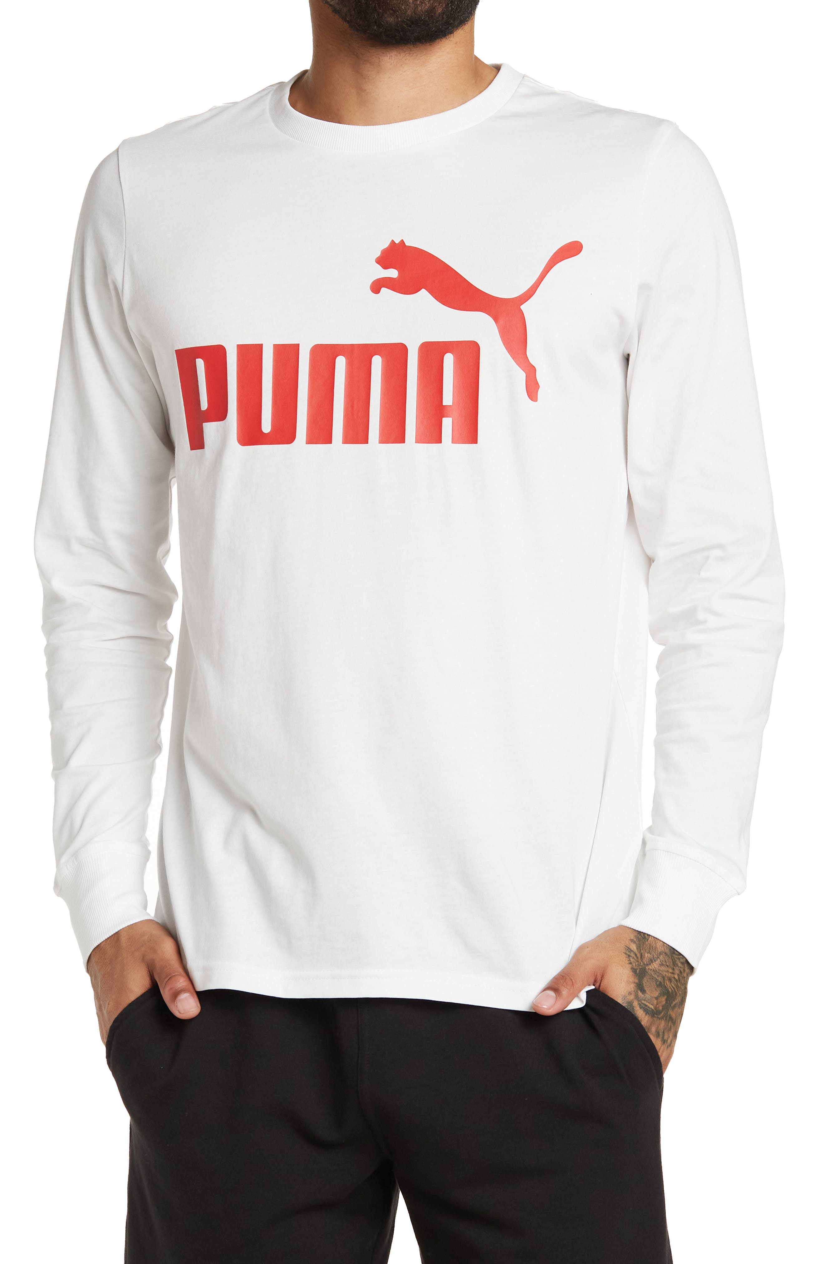 PUMA No. 1 Long Sleeve Graphic Logo Tee (Men) | Nordstromrack