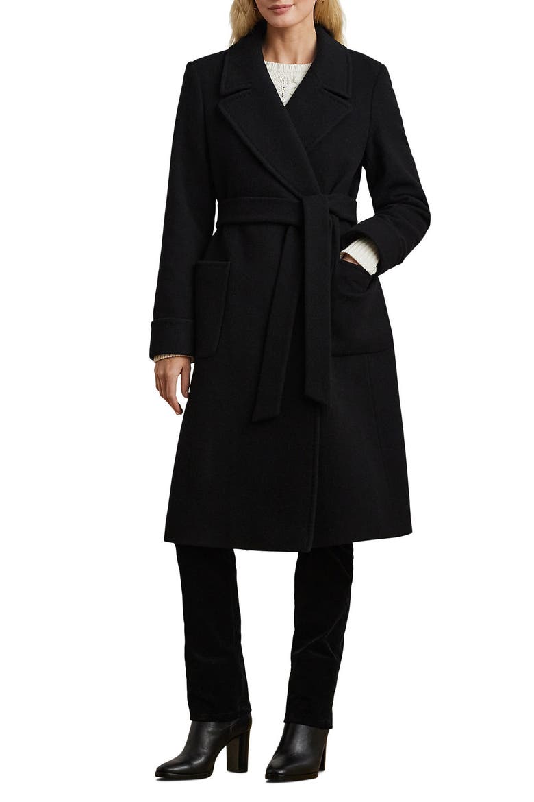 Belted Wool & Cashmere Blend Wrap Coat (Women) | Nordstrom