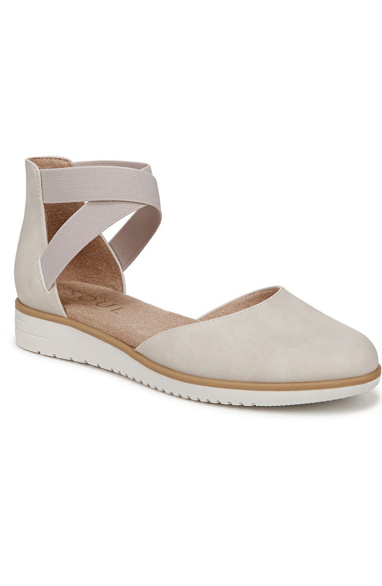 SOUL NATURALIZER Intro d'Orsay Wedge Flat, Main, color, Porcelain Faux Leather