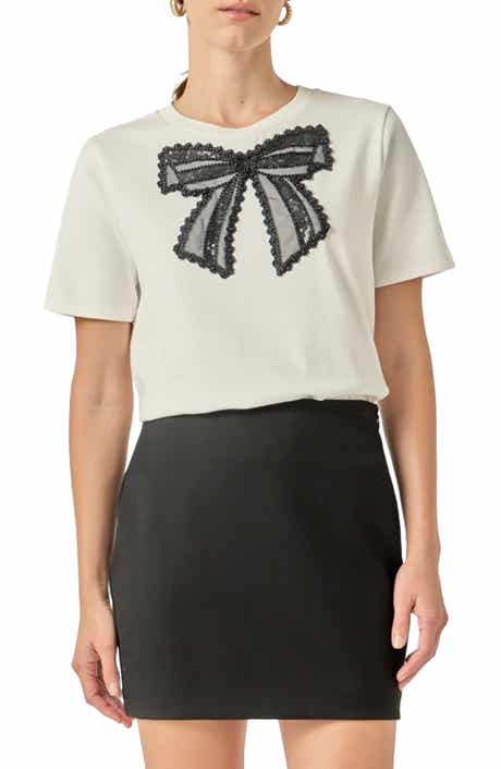 Appliqué Bow T-Shirt