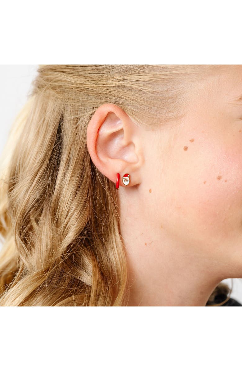 Pip Pop Santa Stud Earrings, Alternate, color, Multi