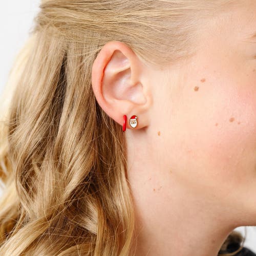 Pip Pop Santa Stud Earrings In Gold