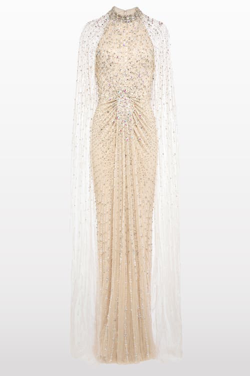 Jenny Packham Cairo Maxi Gown In Neutral