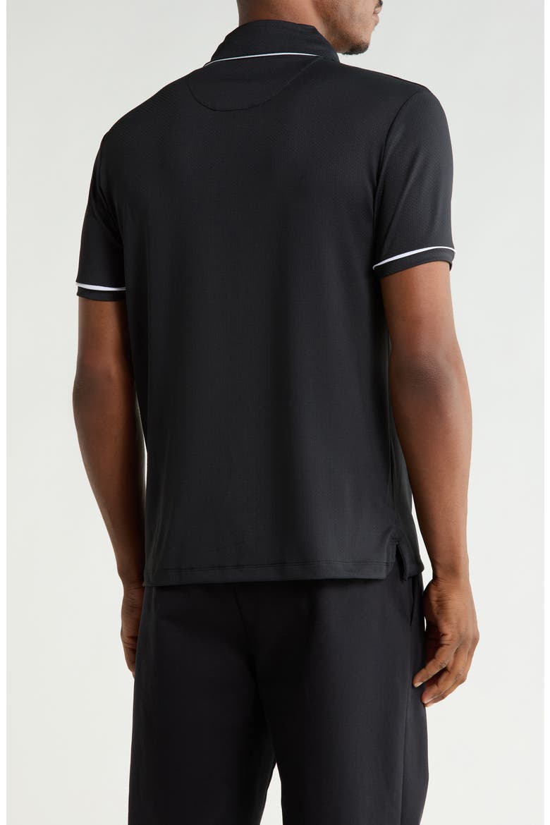 Contrast Tipping Polo, Alternate, color, BLACK