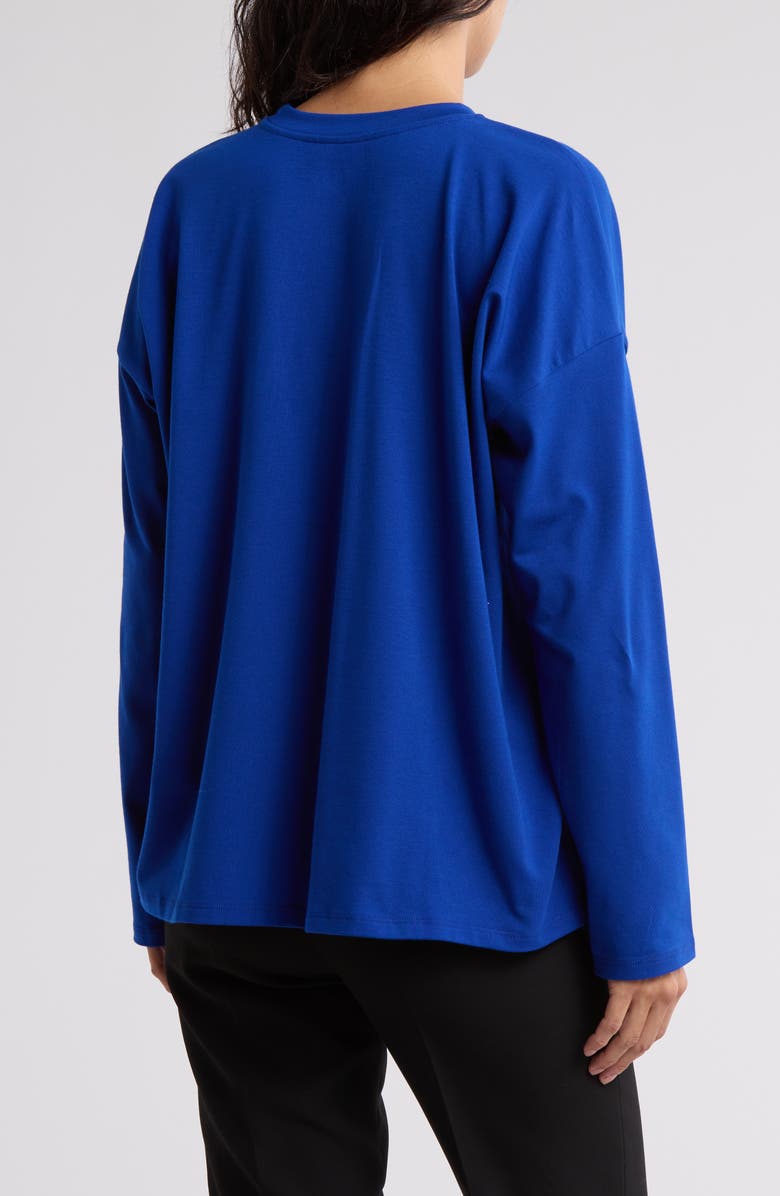 Eileen Fisher Crewneck Long Sleeve Boxy Top, Alternate, color, 