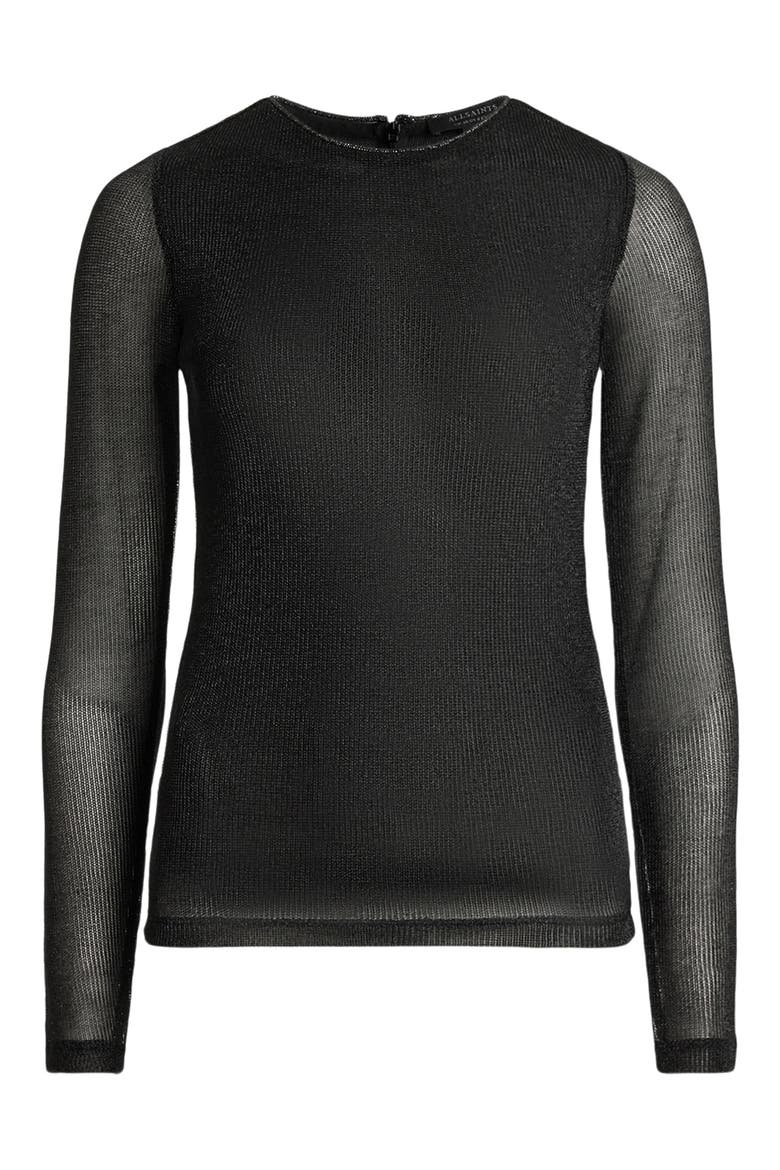 Nora Sparkle Cotton Blend Top, Alternate, color, BLACK SHIMMER