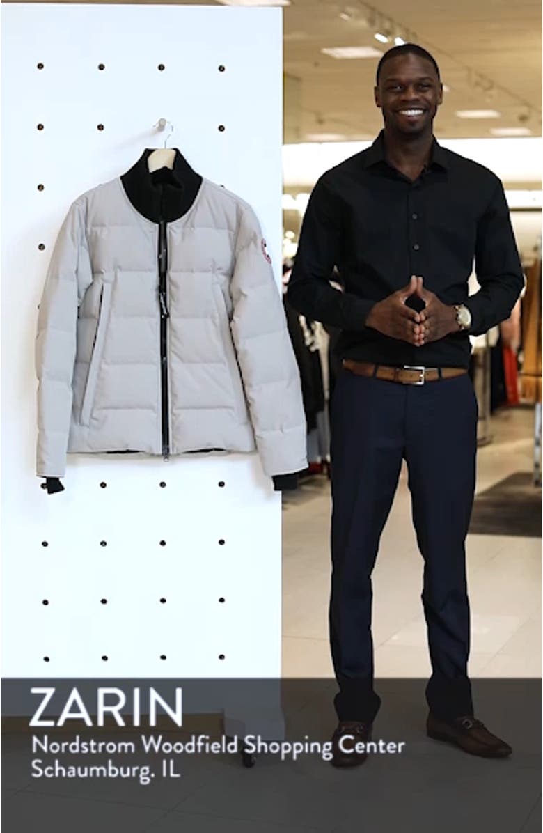 'Woolford' Slim Fit Down Bomber Jacket, sales video thumbnail