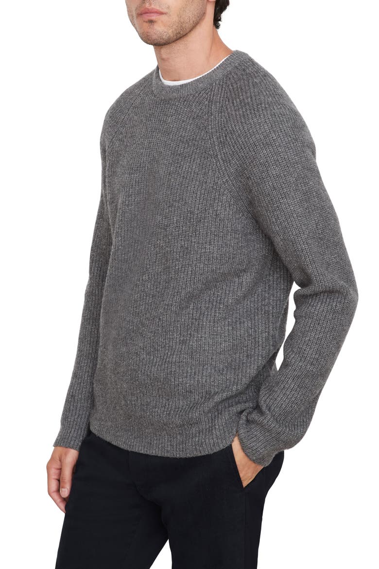 Raglan Crew Neck Sweater, Alternate, color, MED H GREY