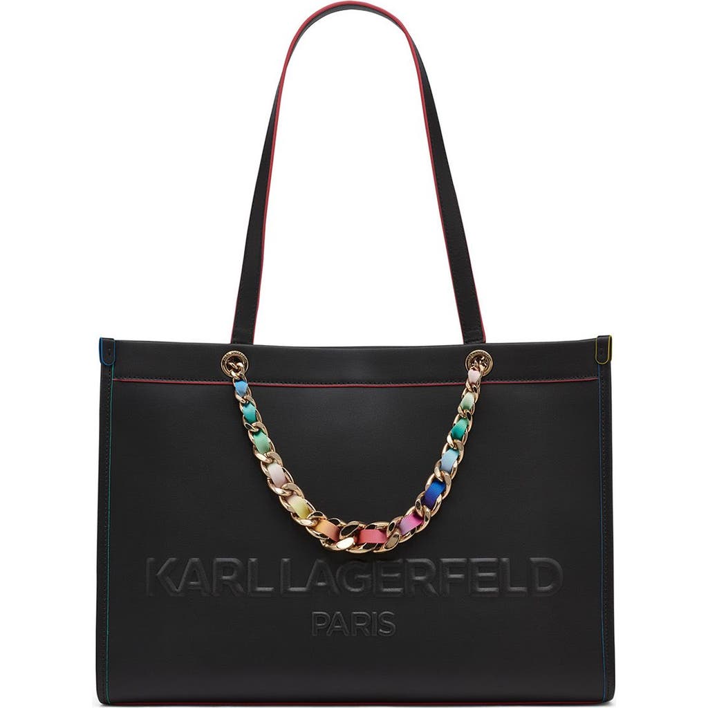 Karl Lagerfeld Paris Savoie Tote In Black Multi Combo