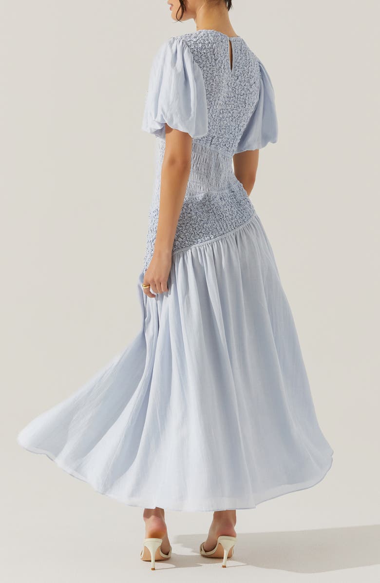 ASTR the Label Theoni Smocked Maxi Dress, Alternate, color,