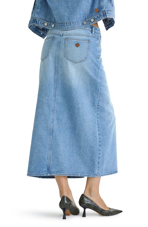 ABRAND ABRAND '99 SYLVIE LOW RISE DENIM MAXI SKIRT 