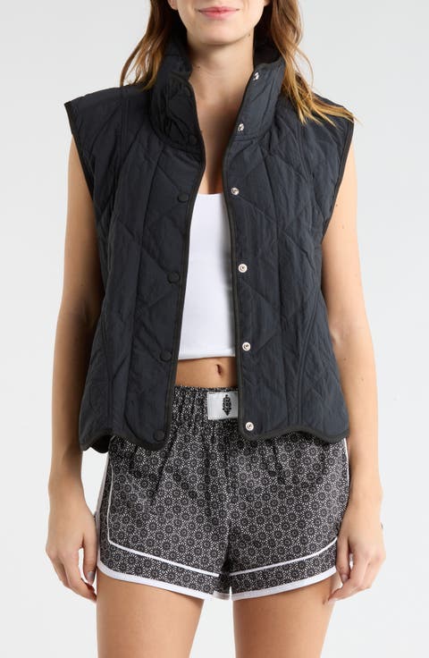 Quinn Quilted Crop Puffer Vest