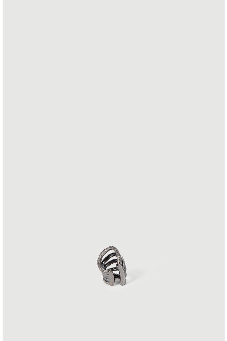 Sterling Silver shimmer ear cuff, Alternate, color, Lignite