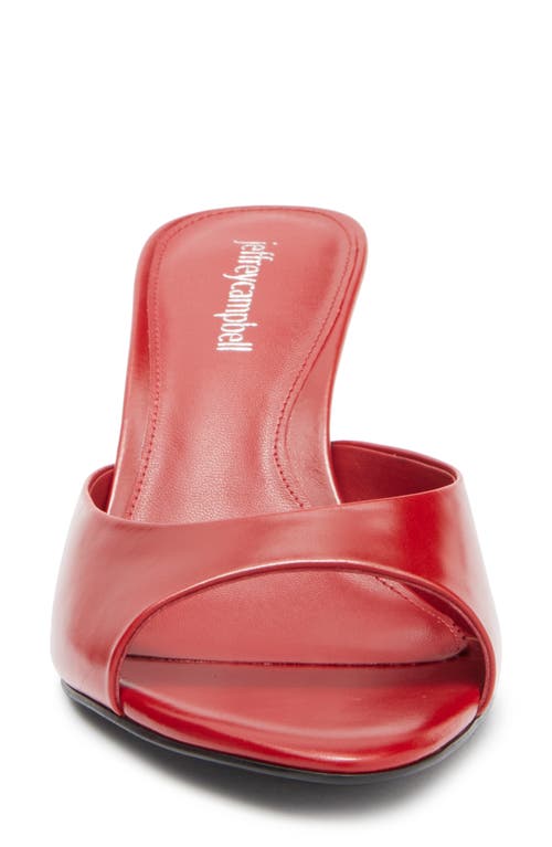 Jeffrey Campbell Spy-kid Slide Sandal In Cherry Red