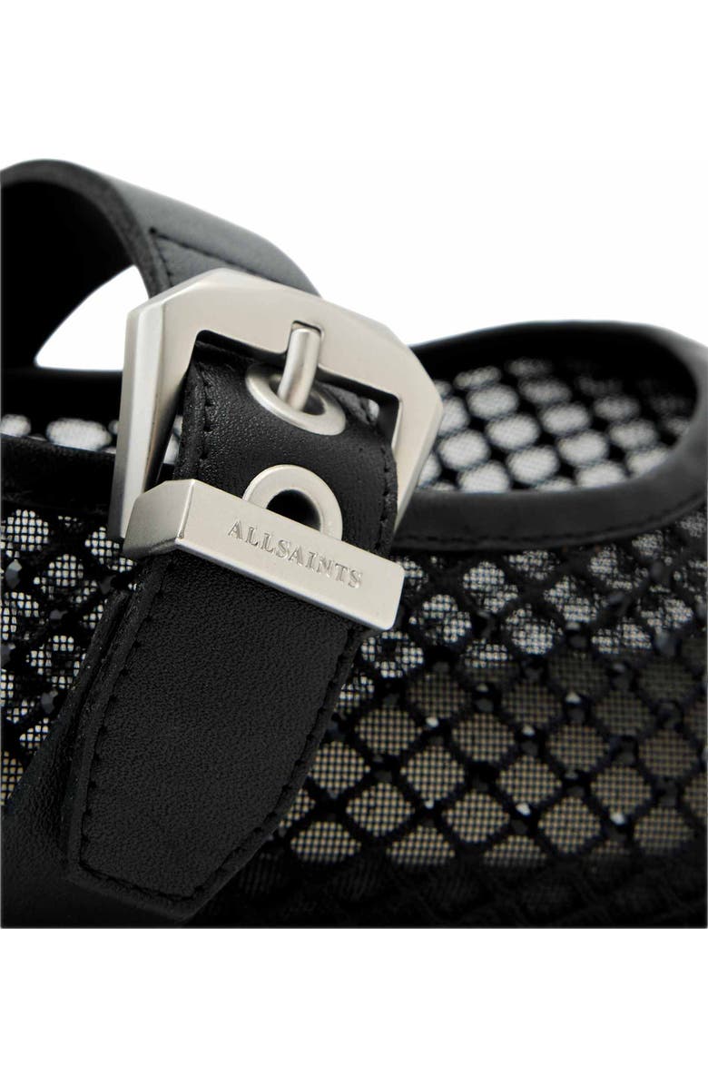 AllSaints Holly Mesh Ballet Flat, Alternate, color, Black