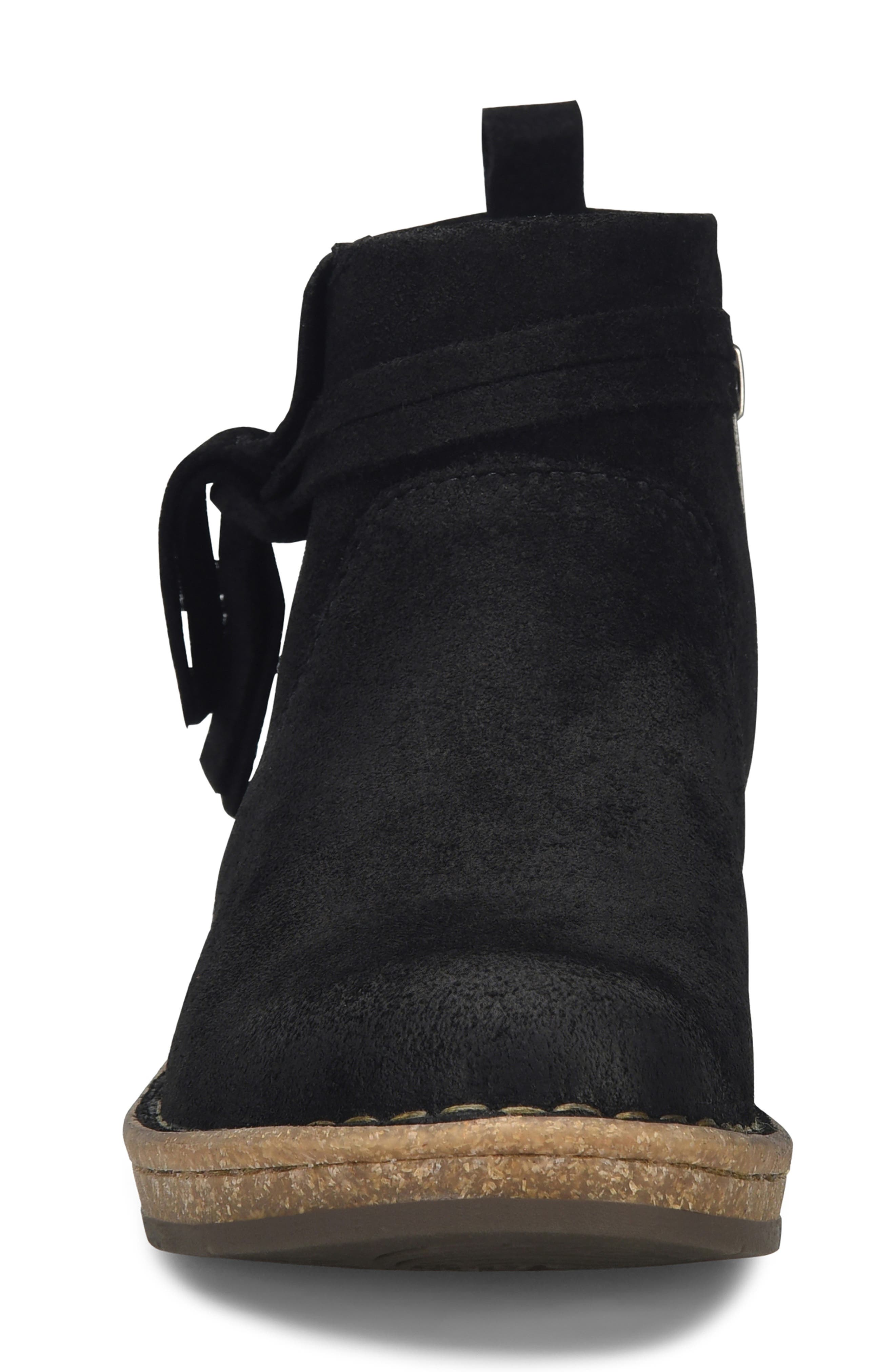 Børn Vaughn Distressed Suede Bootie, Alternate, color, Black Distressed Leather