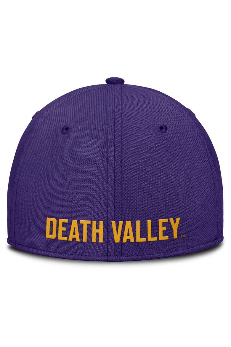 Men's Nike Purple LSU Tigers Rise SwooshFlex Dri-FIT Hat, Alternate, color, Purple