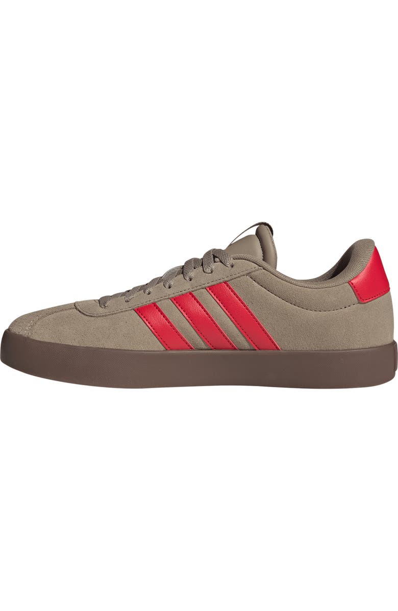 adidas VL Court 3.0 Sneaker, Alternate, color, Blanch Cargo/ Ruby/ Gold Met