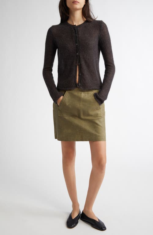 Paloma Wool Stacks Leather Skirt In Green