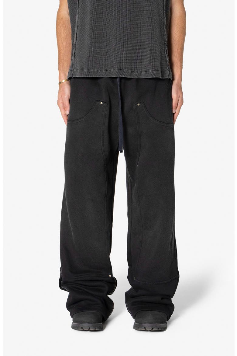 West Baggy Fit Double Knee Sweatpants, Alternate, color, WASHED BLACK