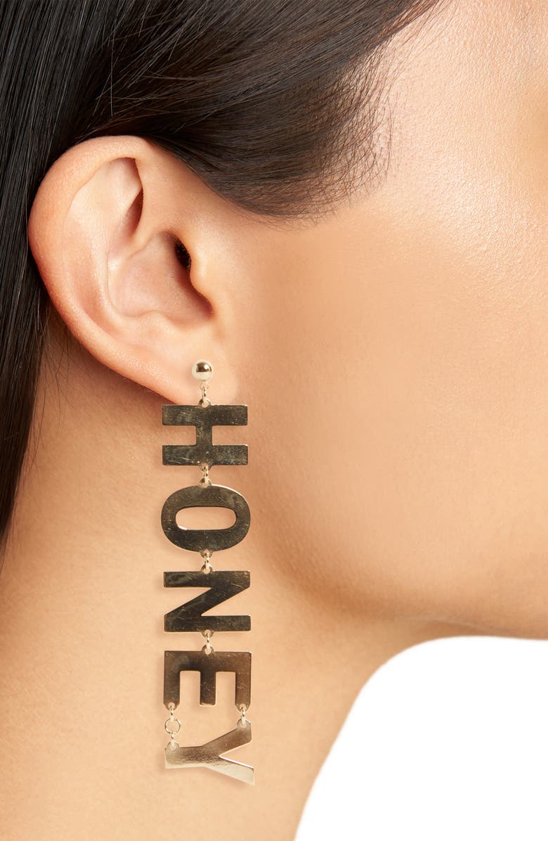 HFD Honey Single Drop Earring, Alternate, color, 