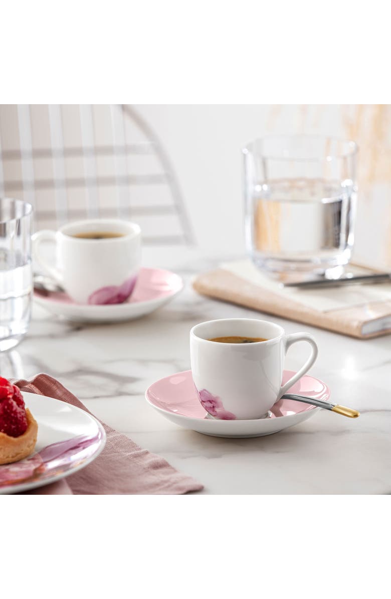 Villeroy & Boch Rose Garden Espresso Saucer Pink, Alternate, color, Pink