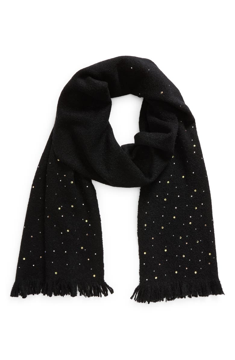 JANE CARR Krug Swarovski Crystal Cashmere Blend Scarf, Main, color,