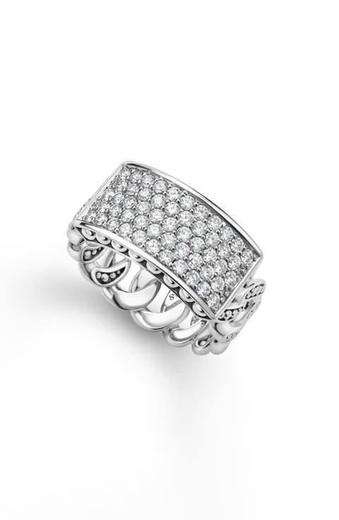 Men's Pavé Diamond Curb Link Ring