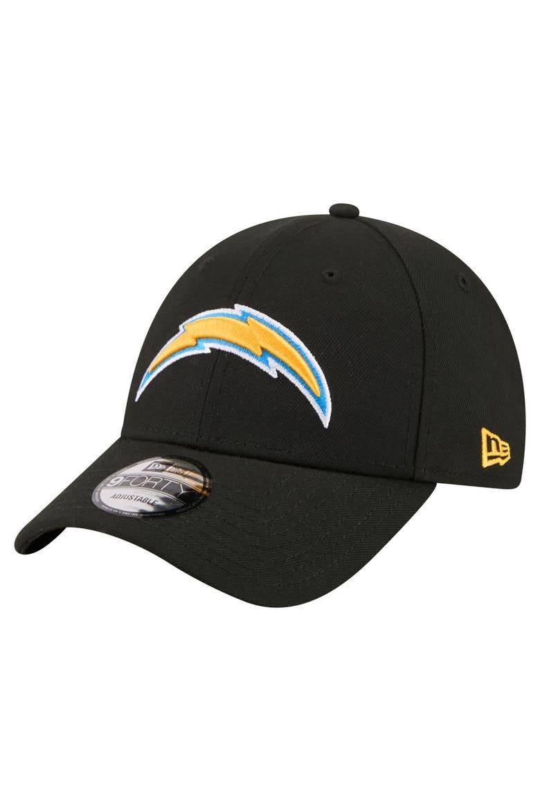 Men's New Era  Black Los Angeles Chargers Core Team 9FORTY Adjustable Hat, Main, color, Black