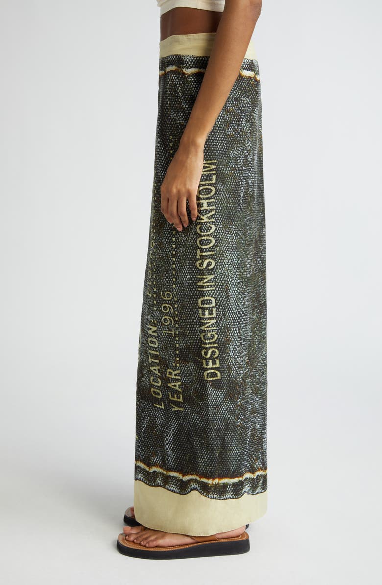 Acne Studios Midsummer Cotton Sarong Maxi Wrap Skirt, Alternate, color,