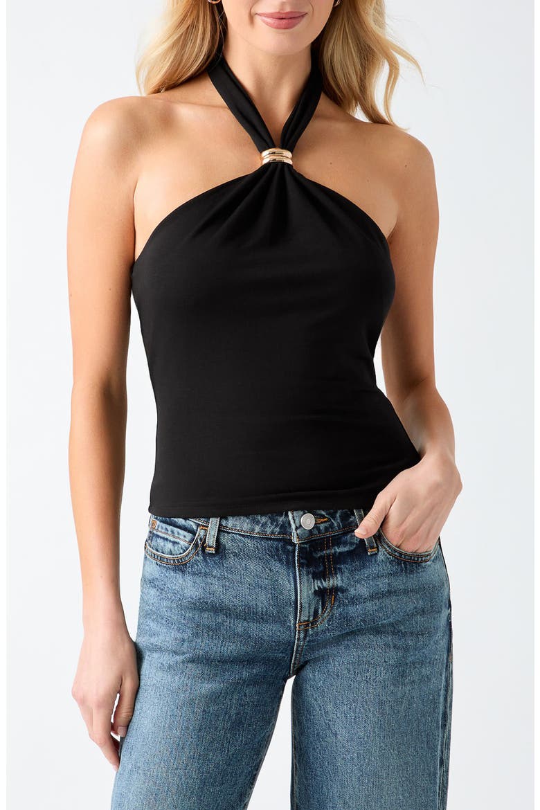 Annette Halter Top, Main, color, JET BLACK