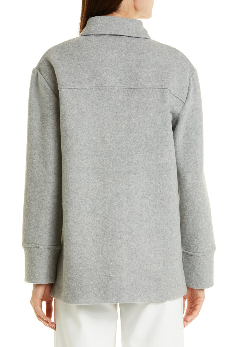 Oversize Cotton Blend Shirt Jacket, Alternate, color, MED H GREY