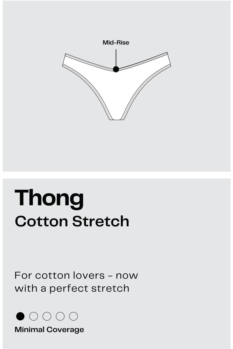 Assorted 5-Pack Stretch Cotton Thongs, Alternate, color, TEAL MIST MULTI