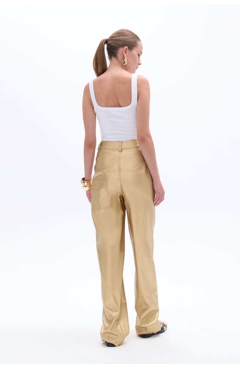 Nocturne High Waist Faux Leather Pants, Alternate, color, 