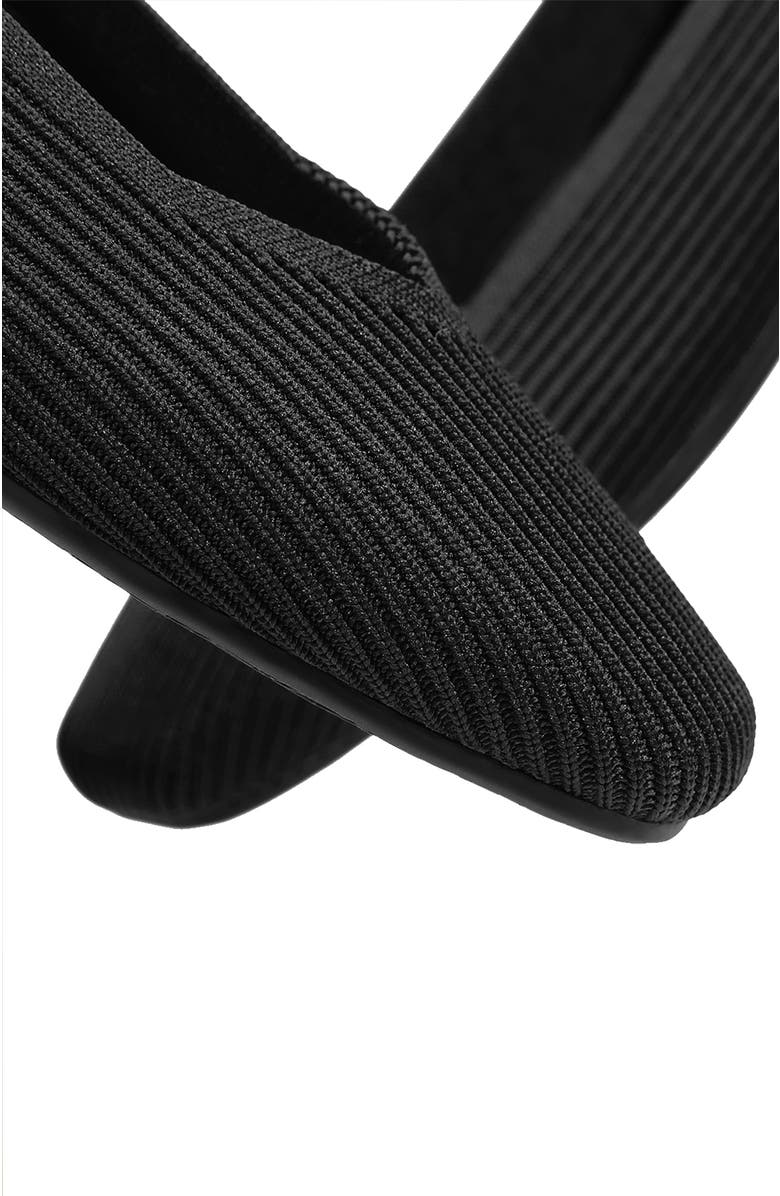 VIVAIA Square-Toe V-Cut Flats, Alternate, color, Black