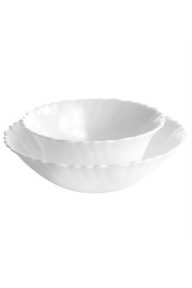 Ultra Radley 12 Piece Tempe Opal Glass Dinnerware Set, Alternate, color, White